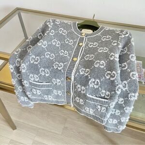 Gucci Gray and White Women's Cardigan